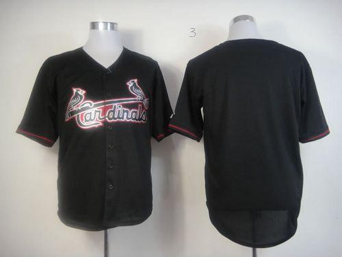 Cardinals Blank Black Fashion Stitched MLB Jersey - Click Image to Close